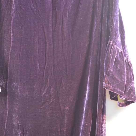 Purple Velvet Long Top/Tunic/Dress  SZ L /bryn Walker - Picture 4 of 7